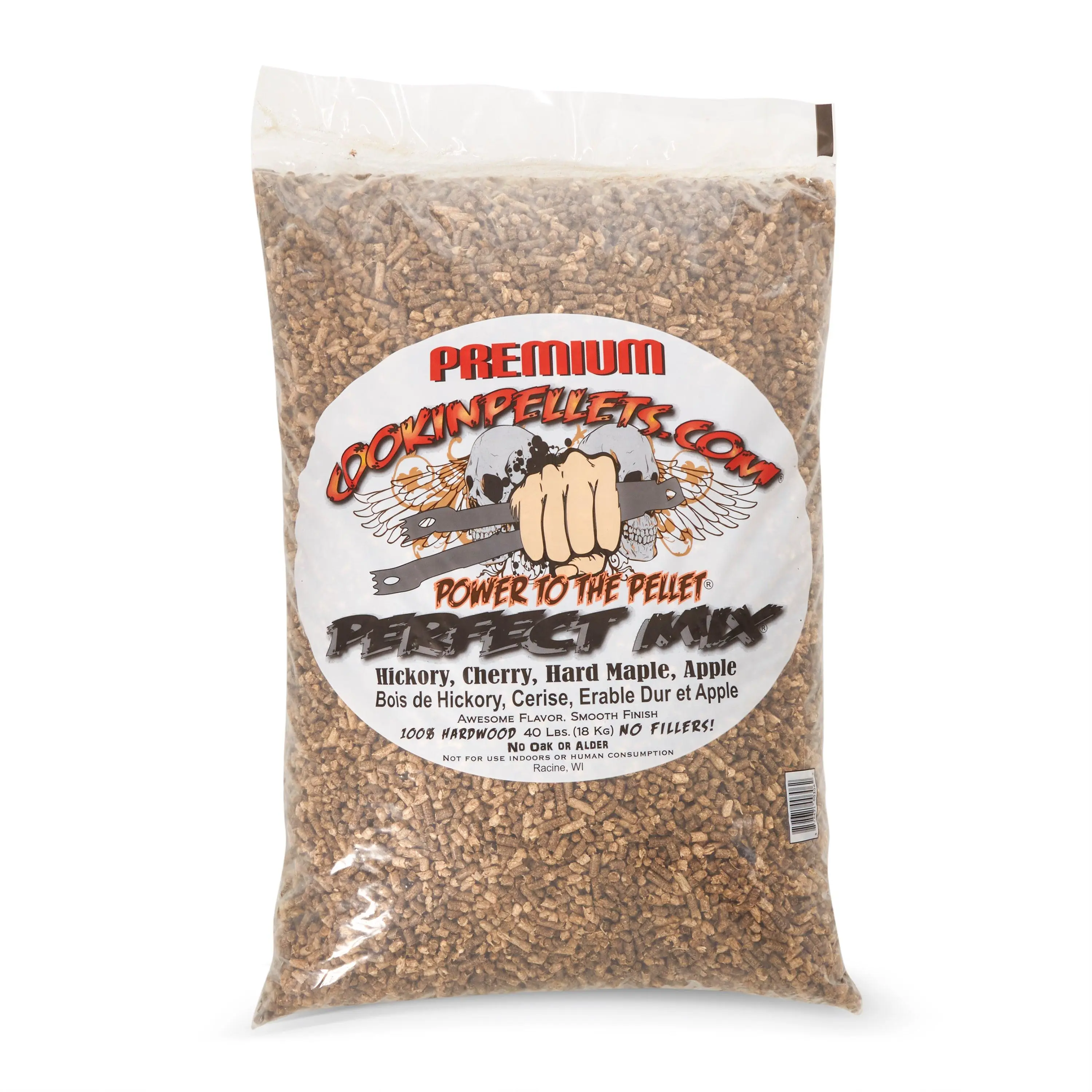 CookinPellets Perfect Mix Hickory, Cherry, Maple, Apple Wood Pellets, 40 Lb Bag CookinPellets Perfect Mix Hickory, Cherry, Maple, Apple Wood Pellets, 40 Lb Bag