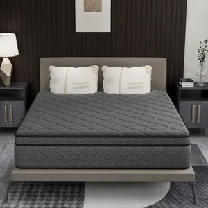 queen size mattress 12/14 Inch Twin, Full, Queen & King Sizes, Memory Foam + Individual Pocket Springs Hybrid Mattress in a Box, Medium Firm (Suitable for Home Bedrooms & Hotels), Breathable + Ergonomic Design, Back Discomfort Relief & Edge Support