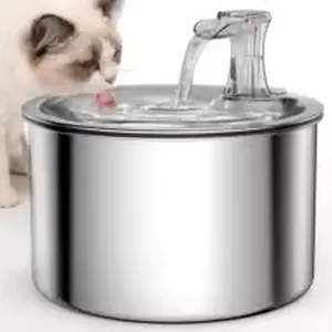 2L Stainless Steel Automatic Cat Water Fountain – Pet Water Dispenser with Optional Sensor & Heater for Clean, Flowing Hydration