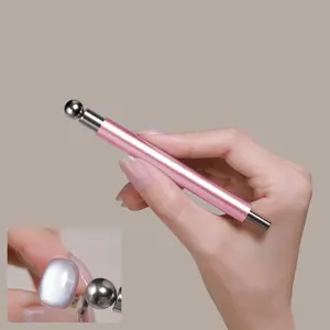 2 in 1 Cat Eye Nail Art Magnet Tool Set Multi Functional Strong Magnetic Cat Eye Gel Nail Polish Steel Ball Suction Cup Nail Design Accessory for Home DIY and Salon