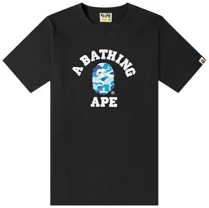 BAPE ABC Camo College Tee 'Black/Blue'