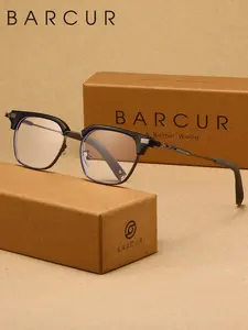 BARCUR Business Style Unisex Anti Blue Light Glasses, Quality Eyeglasses With Pc Lens Material, Square Eyeglass Frame, Eyeglasses Frames, Fashionable Decoration, Enhanced Visual Comfort, Brand Packaging, Excellent Gifts