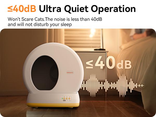 Meowant SC01 Smart Litter Box – Self-Cleaning, Odor-Free, Pee Guard, Auto Safety Stop, App-Controlled with Mat & Liner