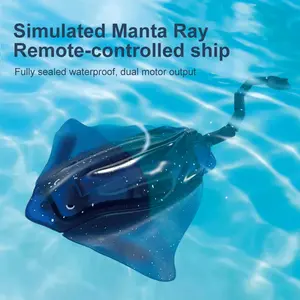 Remote Control Stingray Toy, Underwater Animal Simulation, Water Navigation with LED Lights, Dual Color Options, 40m Range, 6-9km/h Speed