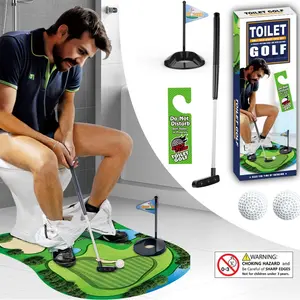 Mini Golf Ball Toilet Toy Set, Fun Entertainment Sports Bathroom Game, Relaxing and Interactive Toilet Plaything