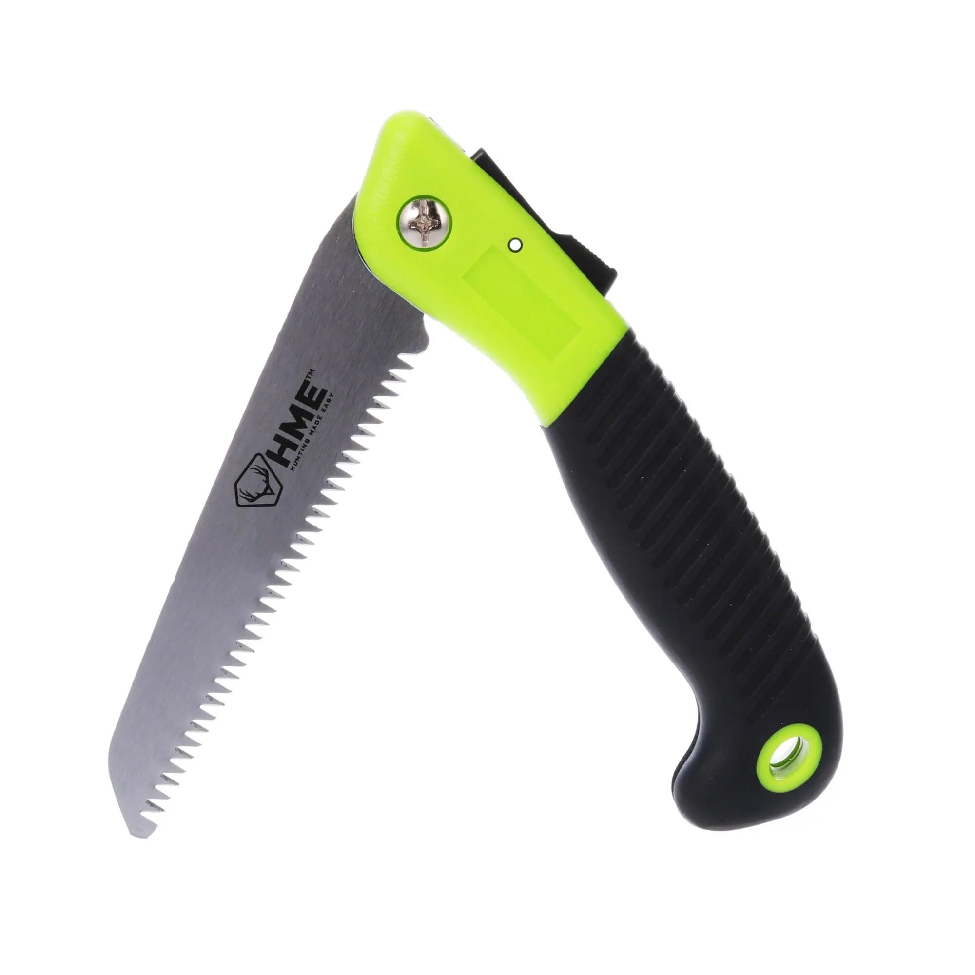 HME Mini Folding Hand Pocket Saw with 5" Carbon Steel Blade for Hunting Camping Backpacking Pruning