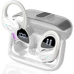 Wireless Earbuds 75hrs Bluetooth 5.4 Headphone Sport, 2025 Bluetooth Earbuds Stereo Deep Bass Over Ear Bud with Earhooks, ENC Noise Cancelling Mic, IPX7 Waterproof Earphone for Workout/Running