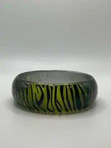 Y2k Zebra Print Bangle Bracelets | Vintage | Early 2000s | Emo | Mcbling Y2K | Trashy Y2K | Vintage Fashion Accessories punk youth jewelry