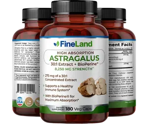 FineLand ASTRAGALUS 30:1 extract + BioPerine , Immune System, Maximum Absorption