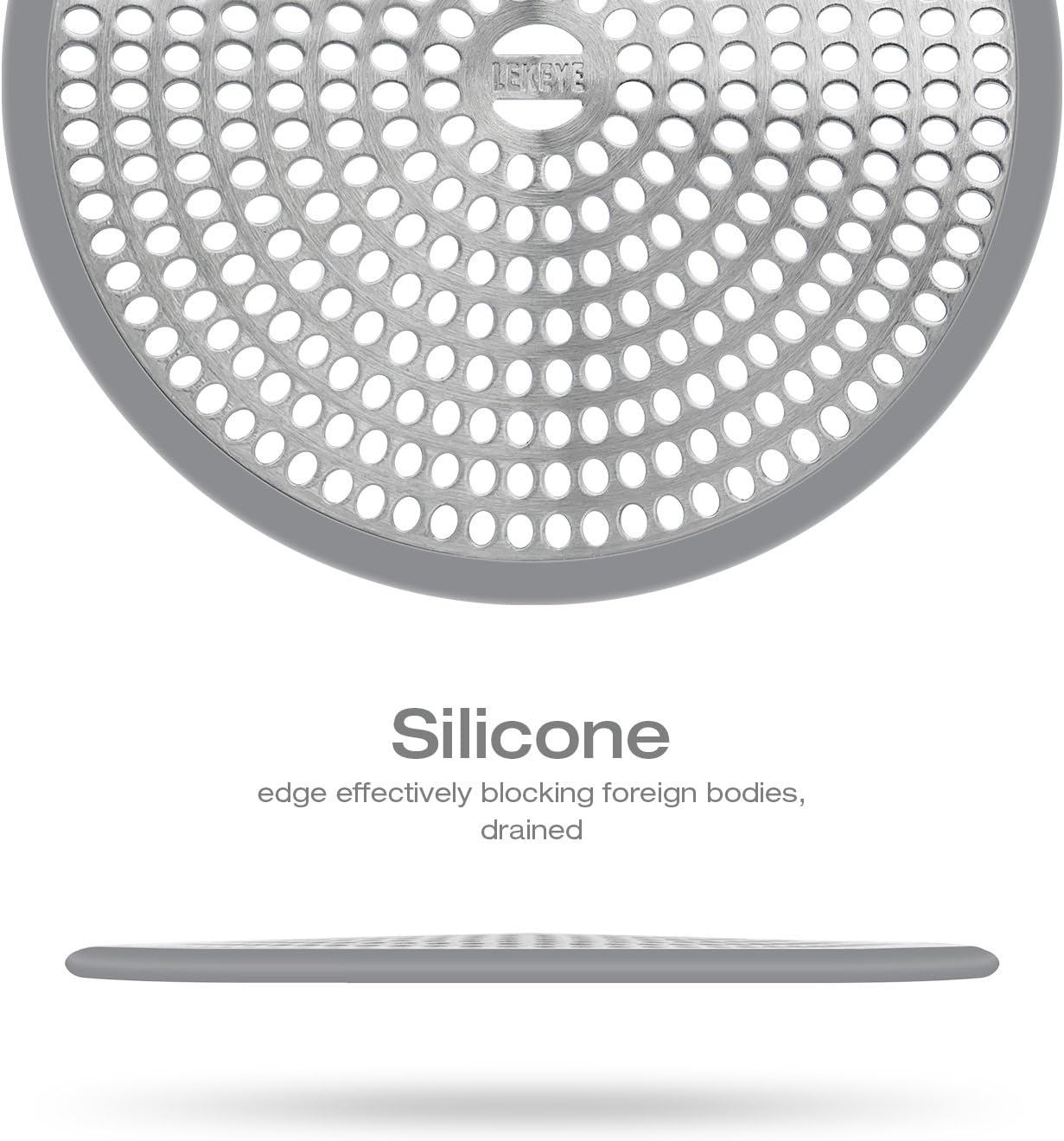 Shower Drain Hair Catcher/Strainer/Stainless Steel and Silicone