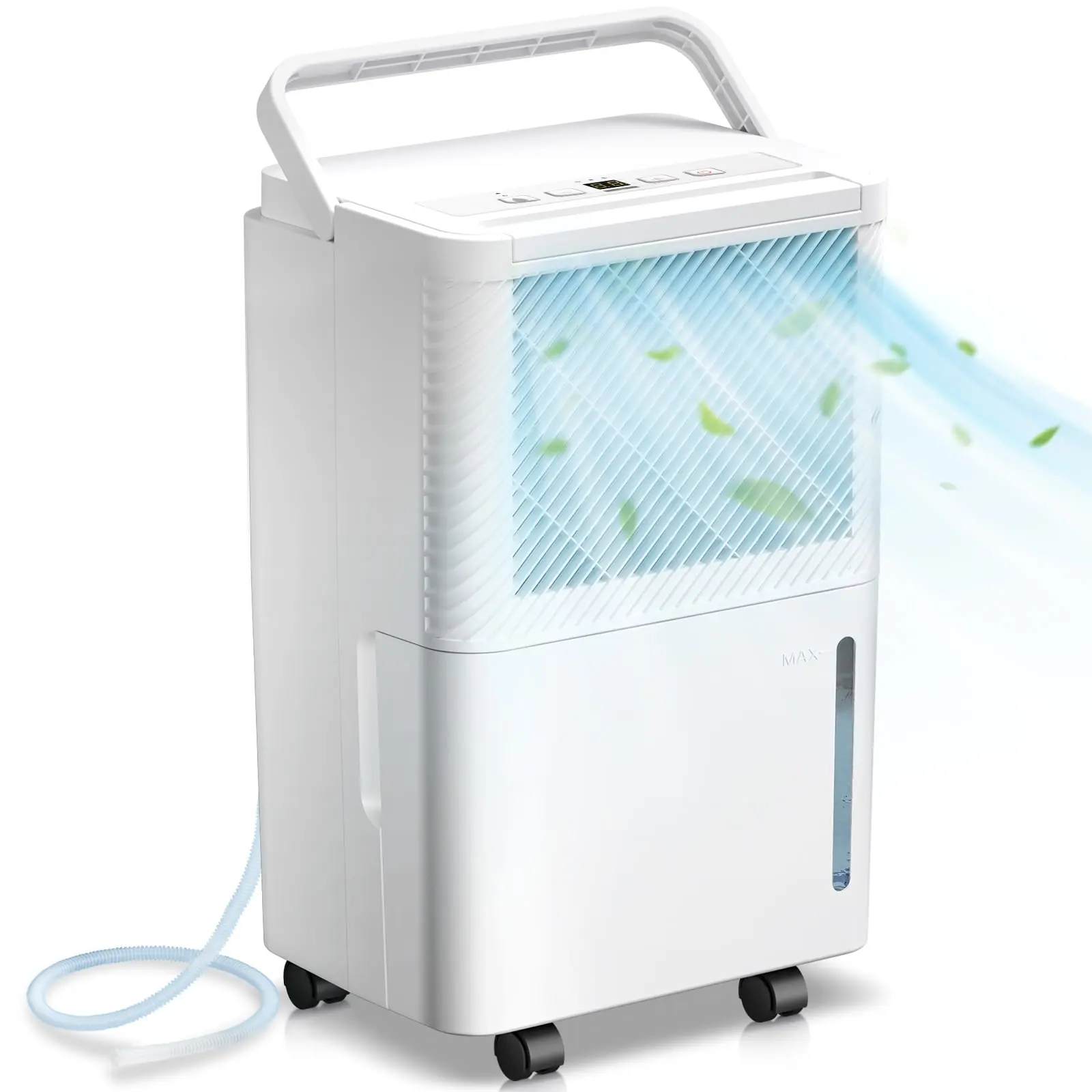 COWSAR 30 Pints Dehumidifiers with handle, Dehumidifier with Drain Hose, 3 Operation Modes, 24H Timer, Portable Dehumidifier for Basement/Bathroom/Laundry Room