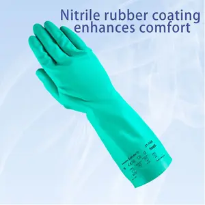 Durable Chemical Protection Gloves, Anti-Slip Grip, Reinforced Palm, Professional Cleaning Gloves for Home, Lab, Gardening, Painting, Agriculture