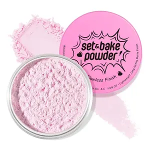 Setting Powder Makeup |   Set Bake Powder |   Lightweight Natural, Translucent Face Loose Powder to Set Makeup Foundation or Concealer ( # 3 Pink, 0.7 oz)