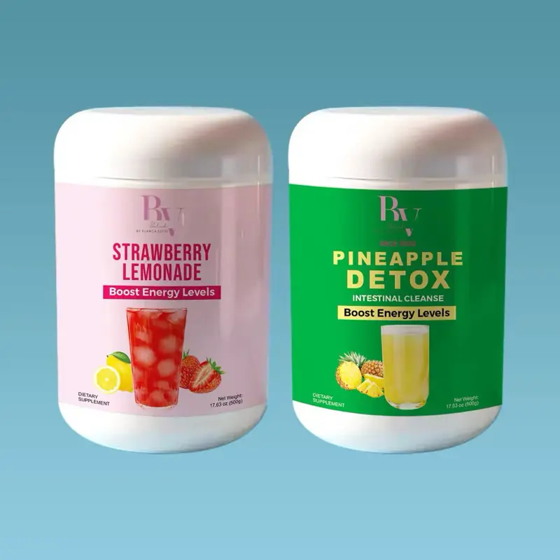 Vitamins, Minerals & Wellness Supplements - Strawberry Lemonade & Pineapple Detox - Boost Energy Levels - Dietary Healthcare