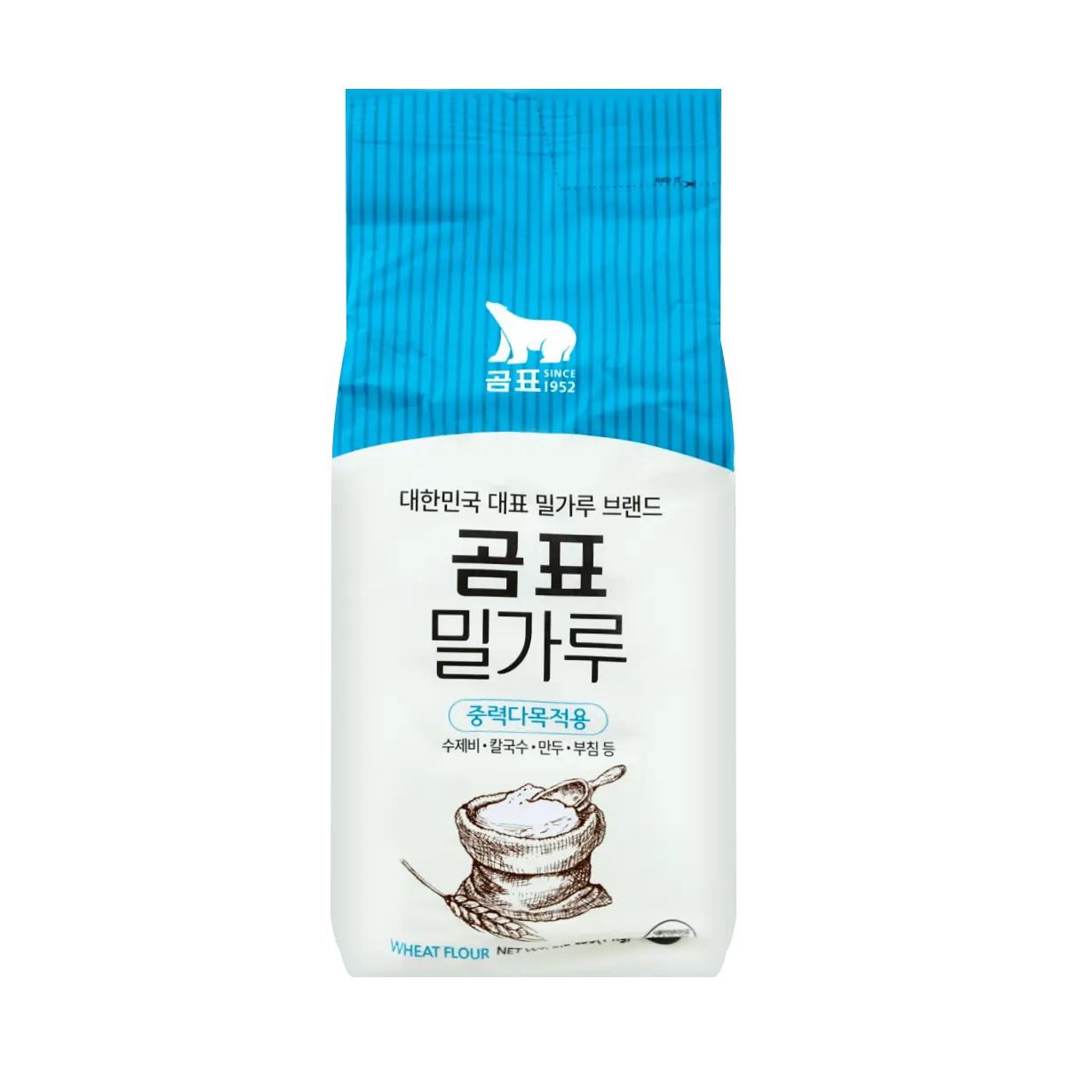 GOMPYO Premium Korean All-Purpose Flour 35.3oz - Unbleached, No Additives for Pancakes, Dumplings & More