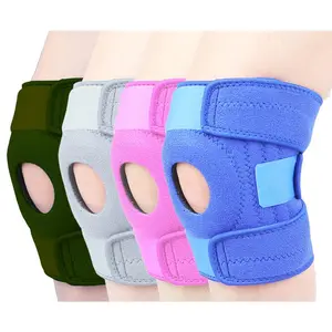 Outdoor Sports Kneecap Pressurized Silicone Knee Cap Four Springs Running Cycling Non-Slip Mountaineering Knee Pads
