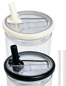 40oz Tumbler Lid Replacement for Cup Tumbler Black and white Secure Fit Drinkware Set with Silicone Straw Lid Drinking Gadgets, St. Patrick's Day