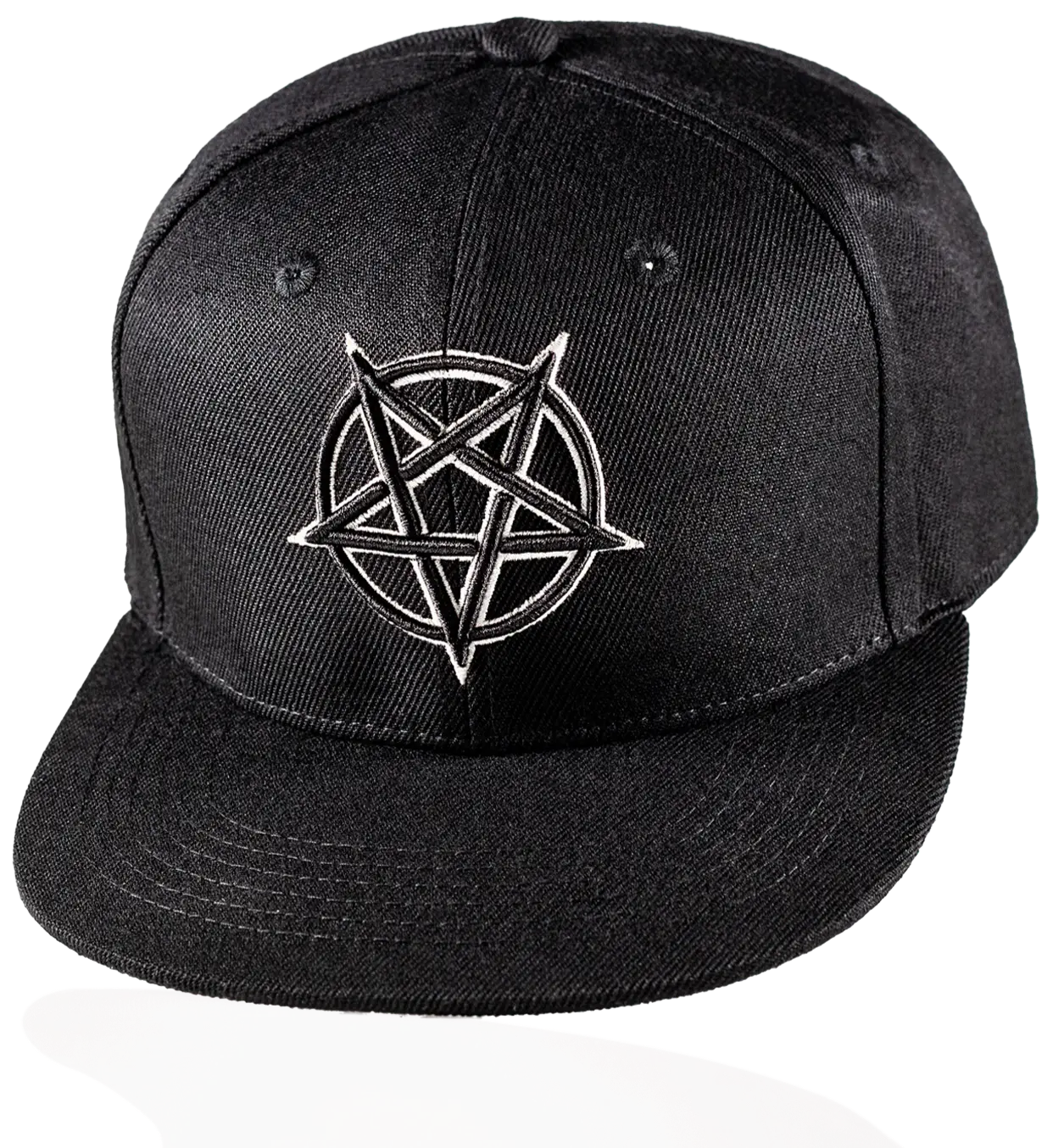 White Outline Pentagram Snapback