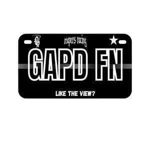 GAPD FN Funny License Plate "Like The View?" Novelty Car Decor Reapers Racing