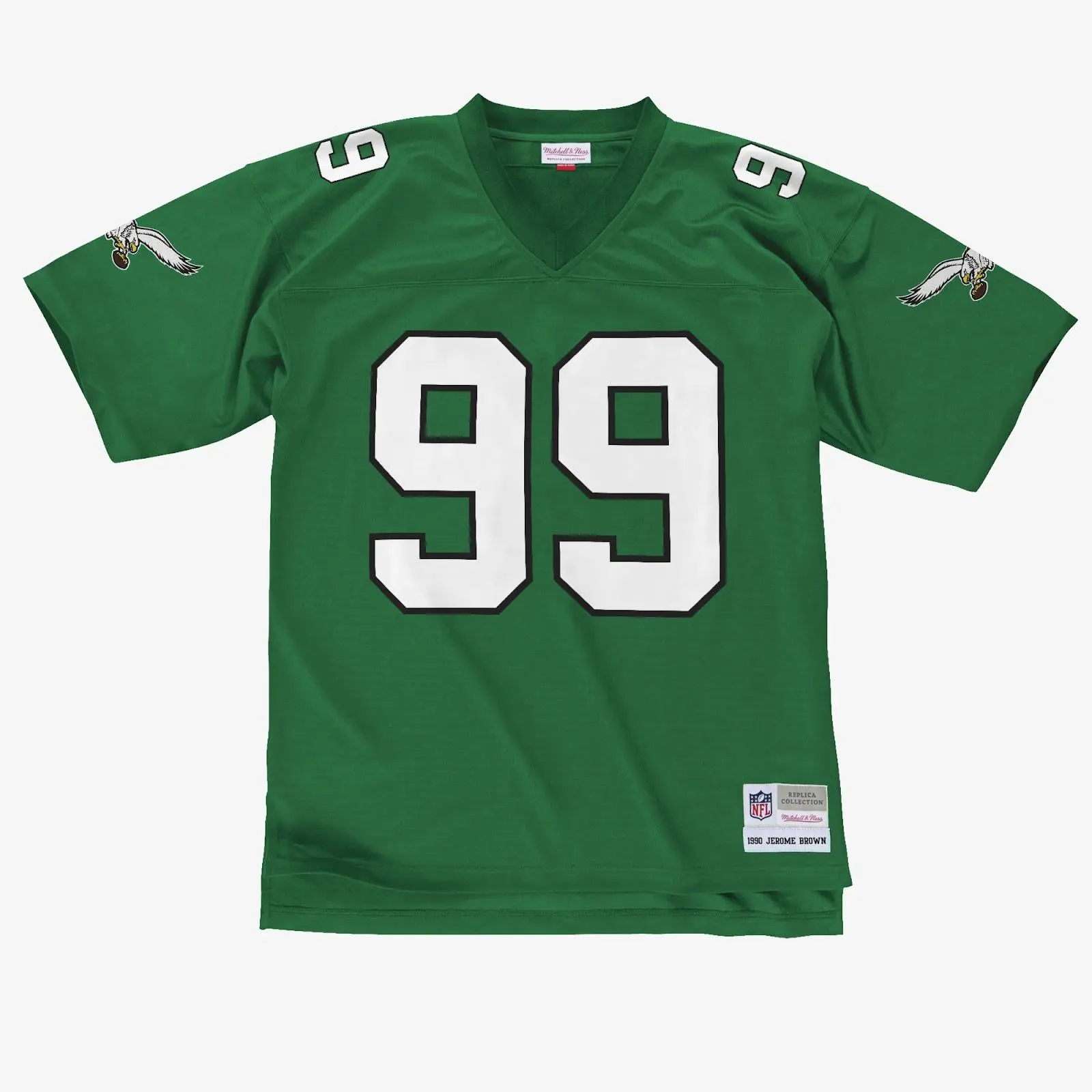 Jerome Brown Philadelphia Eagles 1990 Kelly Green Legacy Player Jersey NFL Throwback Mitchell & Ness
