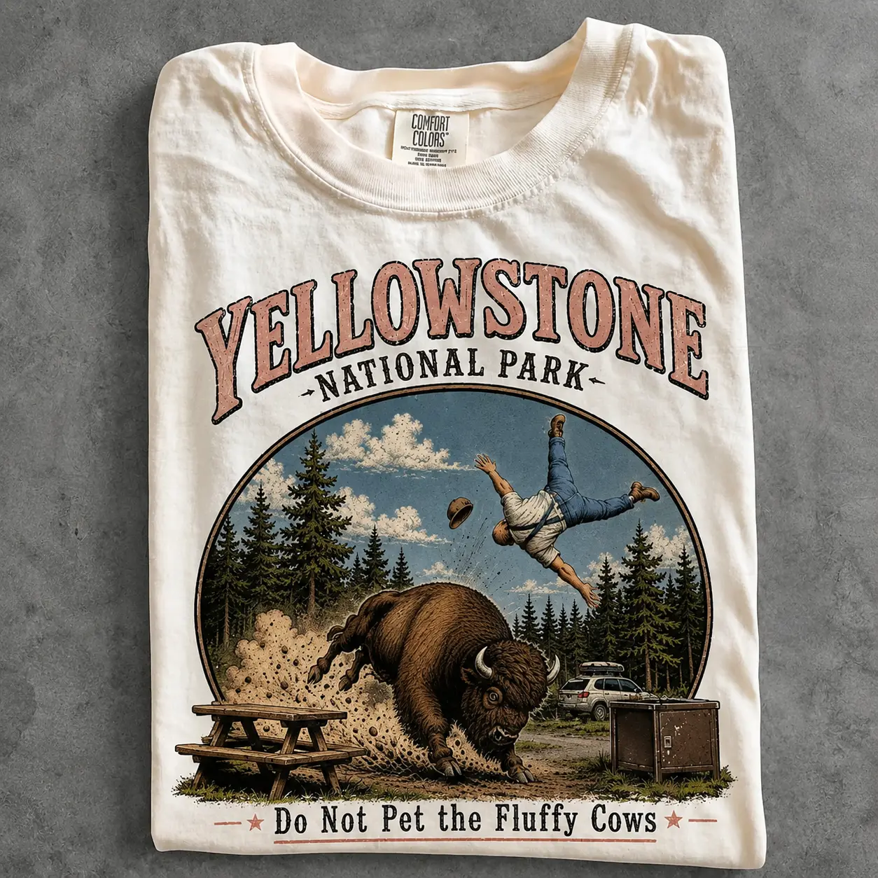Do Not Pet the Fluffy Cows Shirt, Yellowstone National Park Shirt, American Bison Shirt, Funny National Parks Shirt