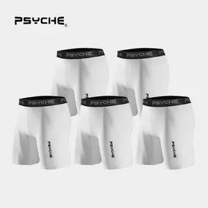 PSYCHE 5 Pack Men’s Compression Shorts Compression Underwear For Gym Workout Running Basketball,Squat-Proof, Sweat-Wicking And Ultra-Breathable