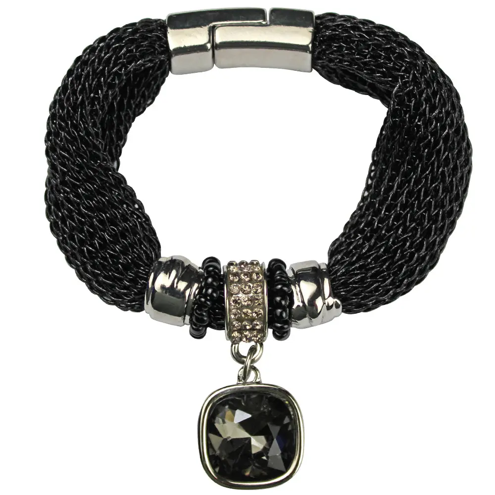 Queen Of Fairyland Magnetic Bracelet (Silvertone/Black)