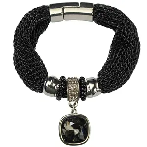 Queen Of Fairyland Magnetic Bracelet (Silvertone/Black)