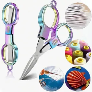 Vintage Folding Scissors, Portable Mini Scissor for Fishing, Travel, Home Use, Compact Design, Ideal for Personal Carry
