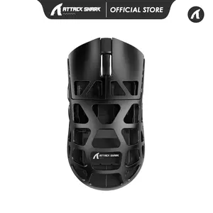 ATTACK SHARK R3 46g Superlight Magnesium Alloy Wireless Gaming Mouse and Griptape, BT/2.4G/Wired Computer Mouse, 8KHz Polling Rate, PAW3395 26K DPI Sensor Programmable Mice Griptape for PC Gear/Laptop/Mac