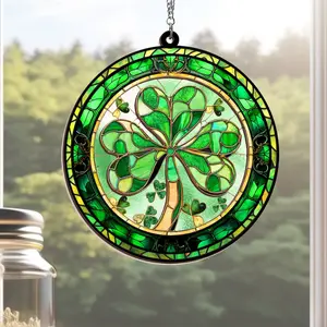 Shamrock Suncatcher, Shamrock Hangings, St. Patrick's Day Decoration, Irish Gift, Irish Ornament, Shamrock Gift Hangable