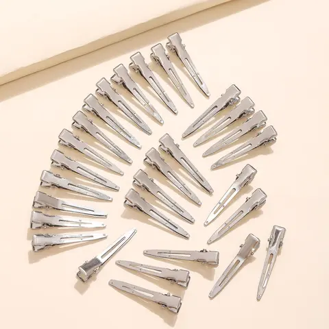 Simple Design Solid Color Metal Hair Clips (40pcs) Sectioning Clips, Casual Versatile Fashion Hair Accessories for Women, Minimalist Hairwear for Daily Wear, Hair Clip Set, Hair Decor, Hairclips