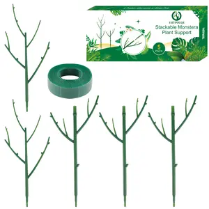 5 Pack Stackable Monstera Plant Support Stakes for Indoor & Outdoor Plants, Garden Accessories for Climbing & Potted Plants, Plant Sticks for Vine Training & Stem Stabilization