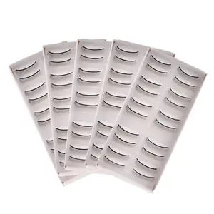 25 Pairs Practice Lashes for Lash Extensions Training Eyelash Extension Practice Lash Strips to Make Own Lashes Thin Band 8mm Mimic Natural Eyelash for Mannequin Head by Ehub Supply Makeup Eyelashes Extensions Cosmetic