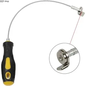 【Summervibes】13 Inch Magnetic Oil Drain Plug Wrench, Stainless Steel Oil Change Removal Tool, Anti-scald Long Shaft Plug Remover, Practical Auto Motorcycle Repair Tool for Narrow Space Engine Fuel System Maintenance