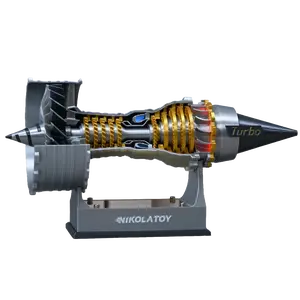Nikolatoy exquisite turbofan engine desktop model figurine (10.5 inches)