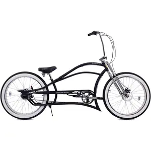 MICARGI 26" 7/GT7/3I DS Speed Bicycles Boston Chopper-Style Stretch Cruiser Bikes, Hi-Ten Steel Frame for Adult Women Men,Multiple Colors lowrider bikes