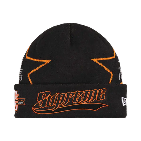 帽子 supreme x newera black letter beanie New era black letter beanie supreme - TikTok Shop