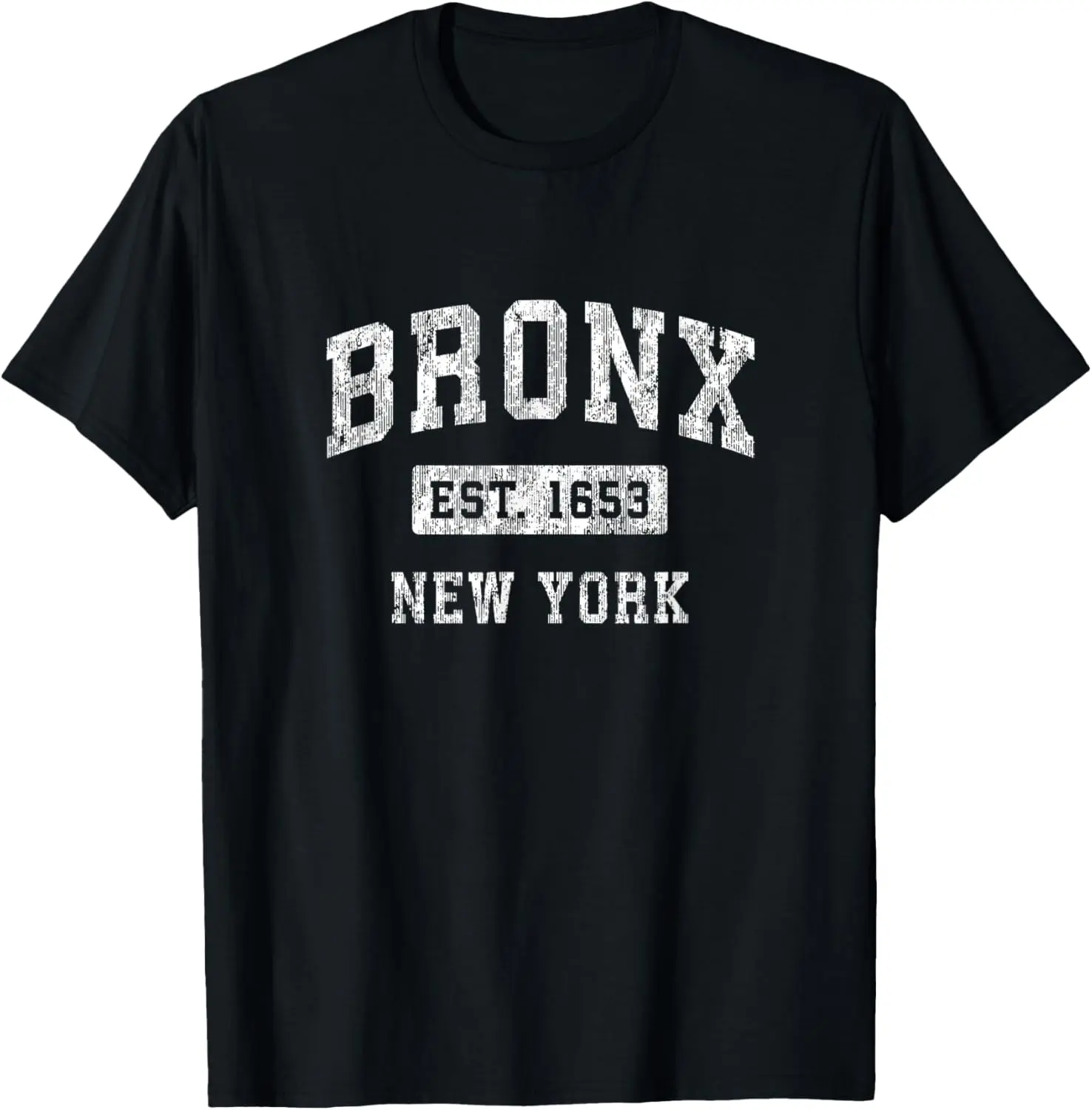 100% Cotton Bronx New York NY Vintage Established Sports Design T-Shirt