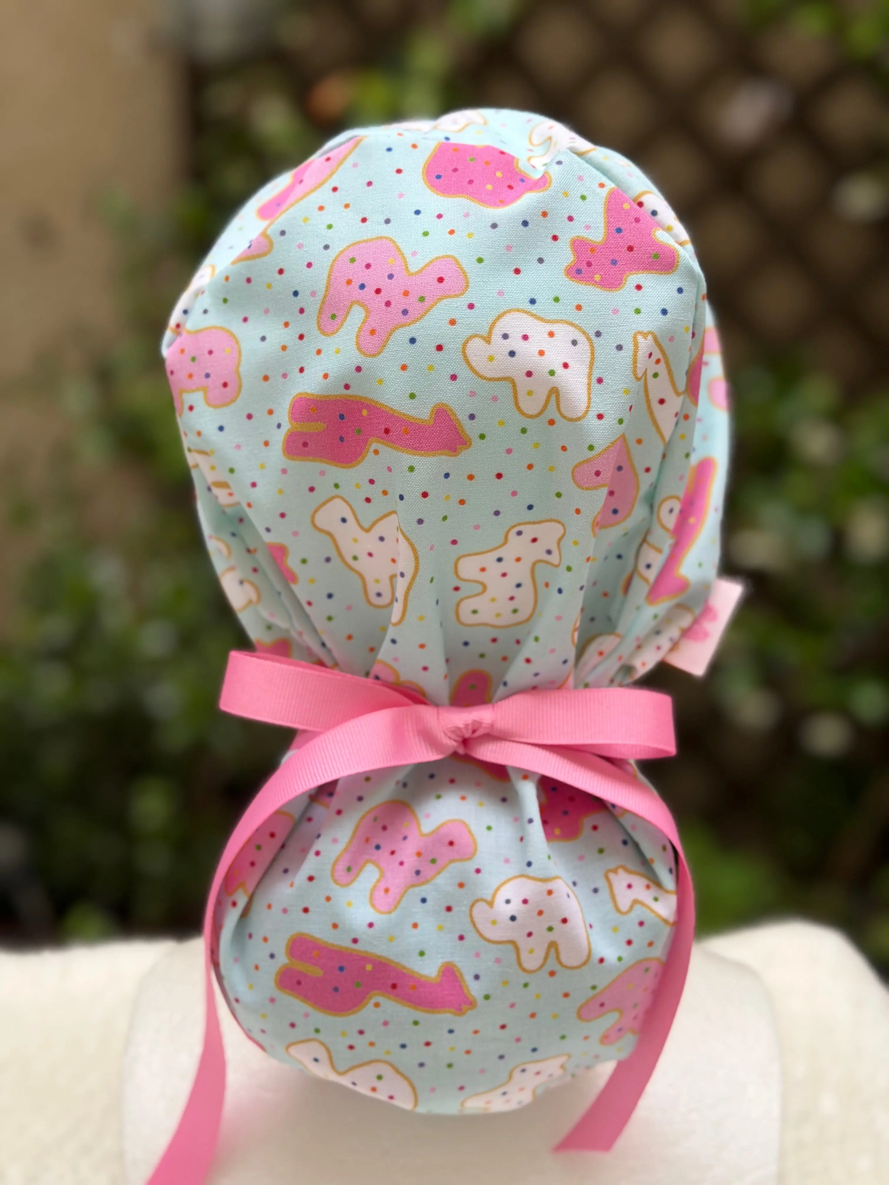 Animal Crackers Ponytail Scrub Cap