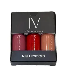 DonaReclamos 3  Matte Lipstick Set - Non-Shiny, Flat Finish in Various Colors for Bold and Dramatic Makeup Look - Glossy, Gloss