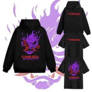 Samurai Reunion Tour Shirt Classic Samurai Band Shirt Cyberpunk Samurai Hoodie/Sweatshirt/T-Shirt, Cyberpunk Jacket Cotton Menswear Spandex