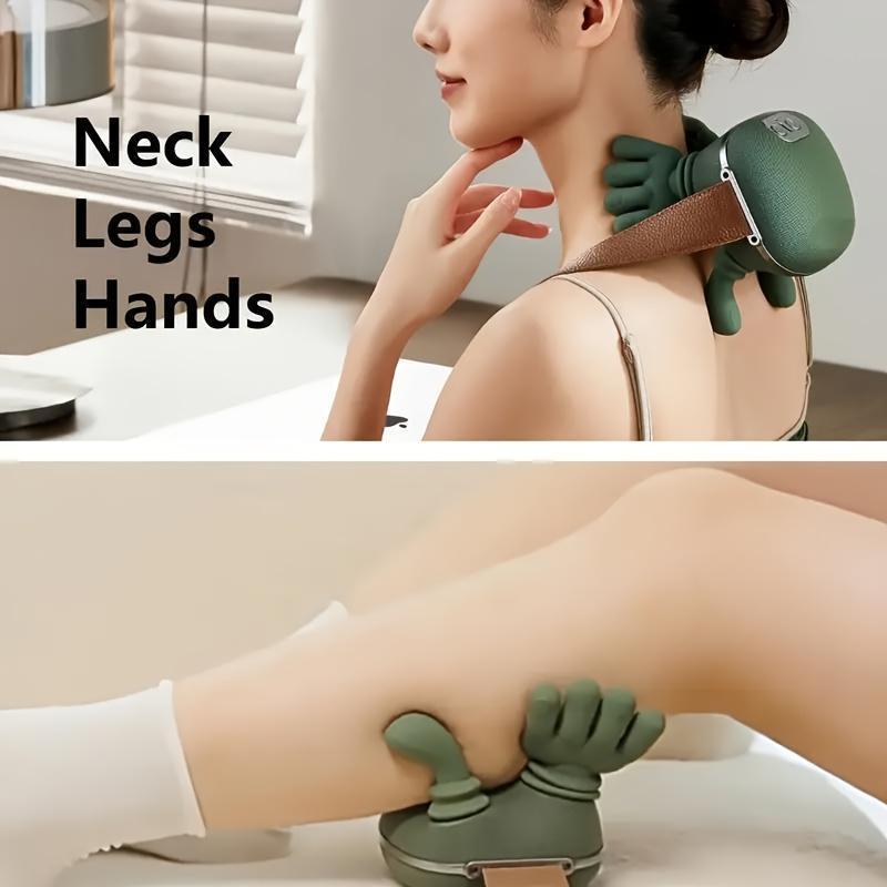 Multi functional simulated human hand five finger shoulder and neck massager, electric massage function neck and shoulder massager, wireless portable USB charging. Deep tissue massage, suitable for the neck, shoulders, back, arms, and legs Shiatsu heat