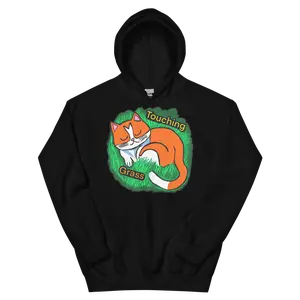 Touching Grass Cat Unisex Hoodie