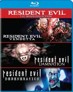 Resident Evil: Damnation / Resident Evil: Degeneration / Resident Evil:Vendetta  [BLU-RAY MOVIE] 3 Pack, Ac-3/Dolby Digital, Dolby, Subtitled, Widescreen