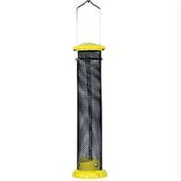 Audubon Woodlink Aluminum Die Cast Finch Screen Tube Feeder - Yellow, 1lb Capacity, Durable Design for Small Birds