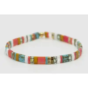 Tile Bead Bracelet-Confetti