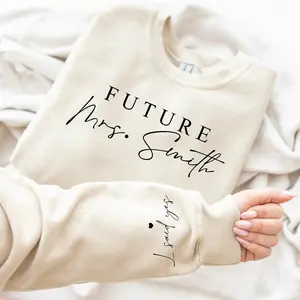 Custom Future Mrs Sweatshirt, Personalized Fiance Shirt, Custom Mrs Sweatshirt, I Said Yes Sweatshirt, Future Wifey Shirt, Bridal Shower Shirt