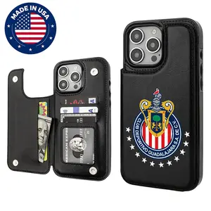 Chivas de Guadalajara Liga MX Alternative Mechs Aesthetic Design Pattern Casing For iphone 16 15 14 13 12 Plus Pro Max Flaunt Mobile Phone Case TPU Pu Leather Card Holder Drop Protection Shockproof Protector Vintage unique Fashion Trend Anti-scratch Styli
