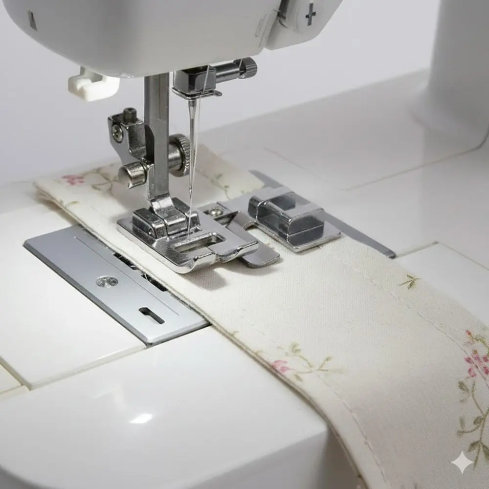 Elastic Fabric Presser Foot for Home Sewing Machine, Adjustable Anti-Slip Pressure. Compatible with Thin Cotton, Linen, Denim & Lace. DIY Sewing Tool, 1 or 2-Pack for Stretch Fabric & Decorative Sewing.